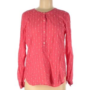 Ann Taylor LOFT Pink Long Sleeve Blouse Size M